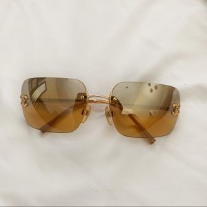 Gold Chanel Sunglasses
